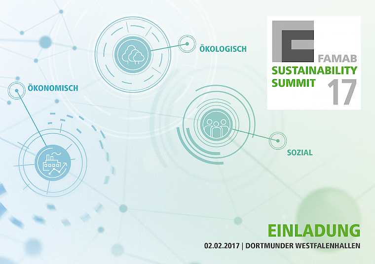 Key Visual des 1. FAMAB Sustainibility Summit im Februar 2017. Bild: FAMAB