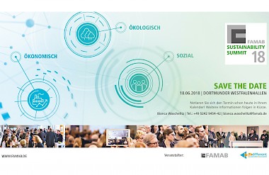 Save the Date: 2. FAMAB Sustainability Summit am 18. Juni 2018 in Dortmund